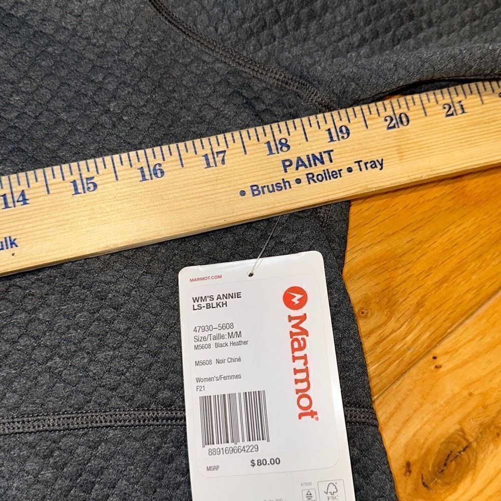 NWT Women's Annie Long-Sleeve Pullover sz Med in Black Heather sweatshirt cozy - Picture 7 of 7